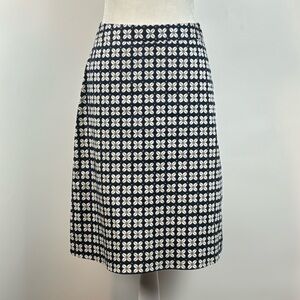 DOWNEAST BASICS™️ Women's Size S Blue/White Floral Print Pencil Midi Skirt